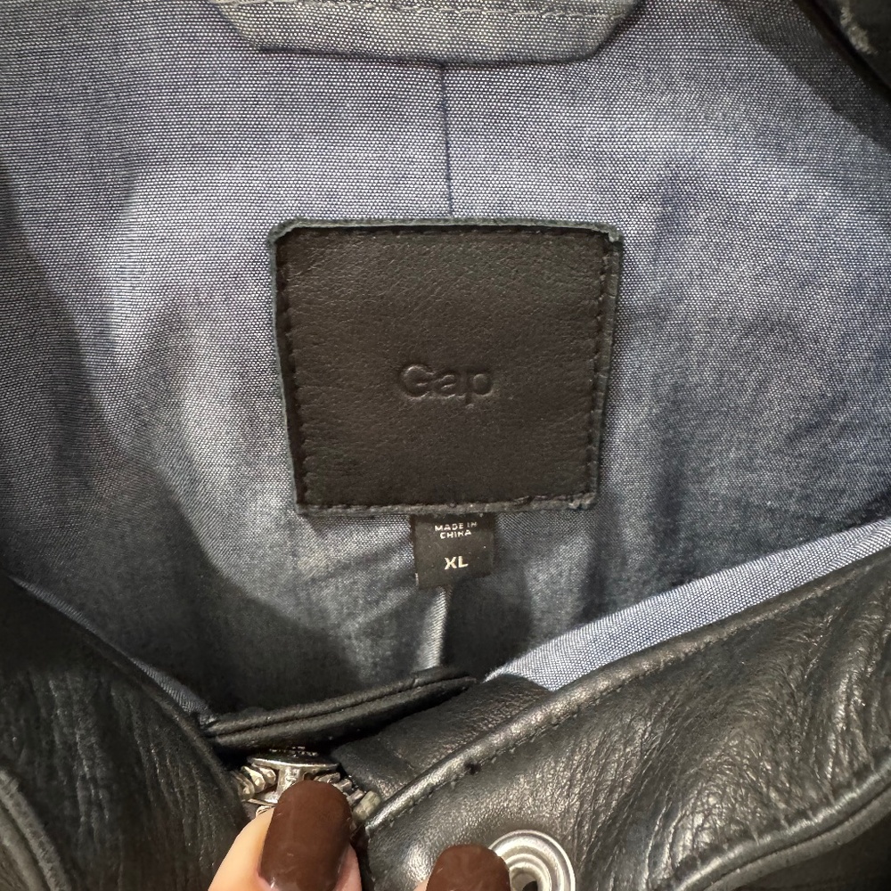 Gap Leather Moto Jacket - Size XL - Picture 3 of 6
